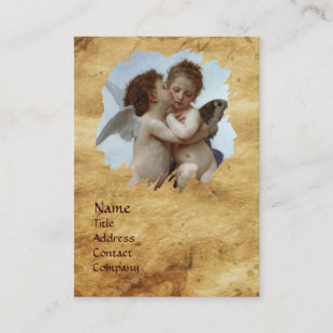 Cupid and Psyche as Children  Parchment Business Card