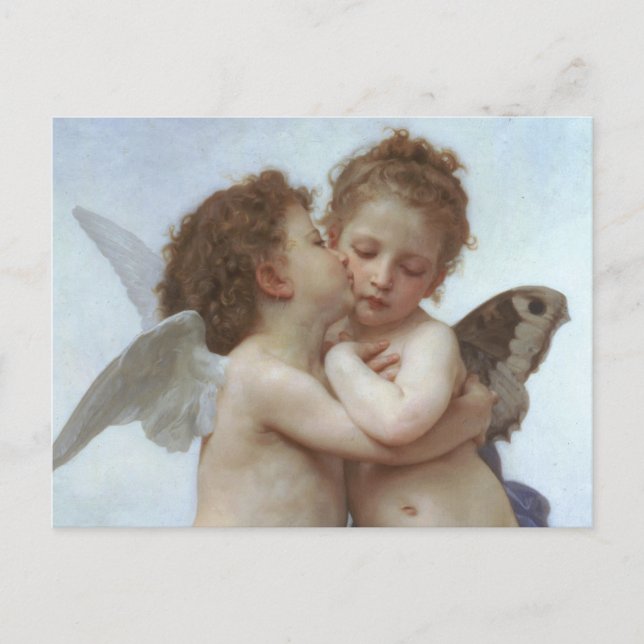 Cupid and Psyche as children - William Bouguereau Postcard (Front)