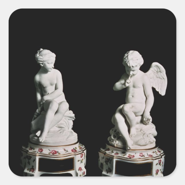 Cupid and Psyche, Sevres group, 1758 Square Sticker (Front)