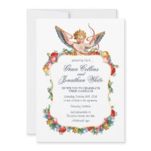 Cupid angel custom wedding invite