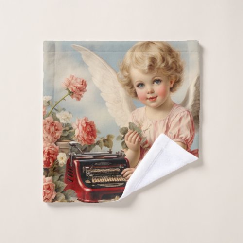 Cupid Angel write a love letter Bath Towel Set