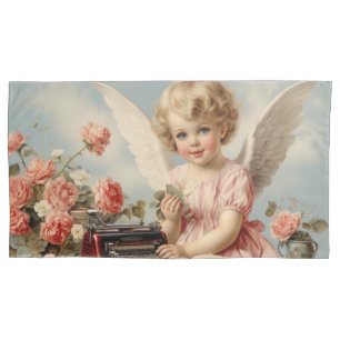 Cupid Angel write a love letter Pillow Case