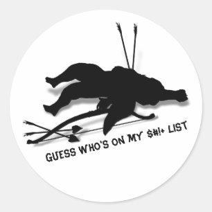 Cupid Anti Valentine's Day Classic Round Sticker