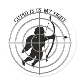 Cupid Anti Valentine's Day  Classic Round Sticker