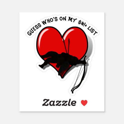 Cupid Anti Valentines Day  Sticker