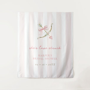 Cupid Arrow Love Struck Bridal Shower Welcome Tapestry