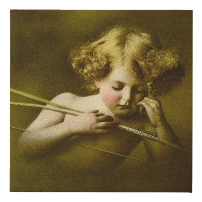 Cupid Asleep Lithograph Faux Canvas Print (Front)