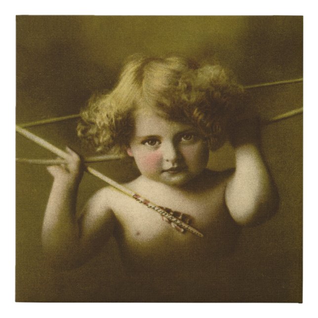 Cupid Awake Lithograph Faux Canvas Print (Front)