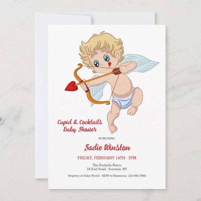 Cupid Baby Shower Invitation (Front)