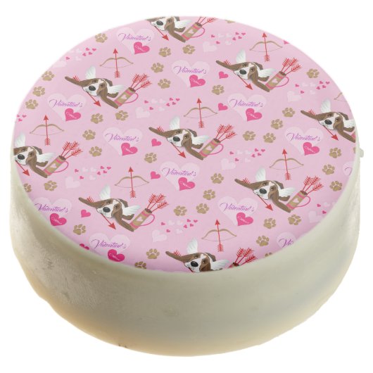 Cupid Basset Hound Chocolate Covered Oreo (Angled)
