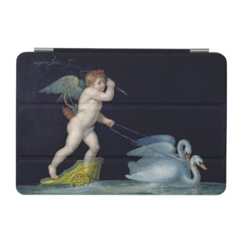 Cupid being led by a pair of swans oil on panel iPad mini cover
