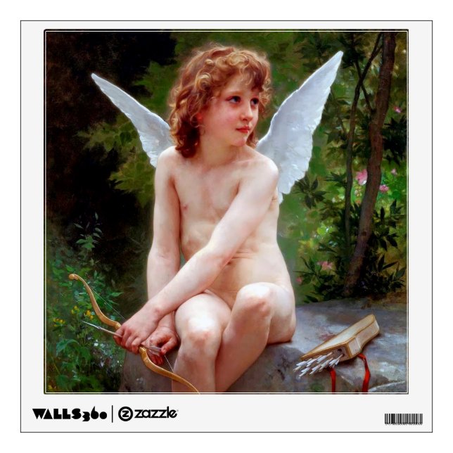 Cupid, Bouguereau Wall Decal (Front)