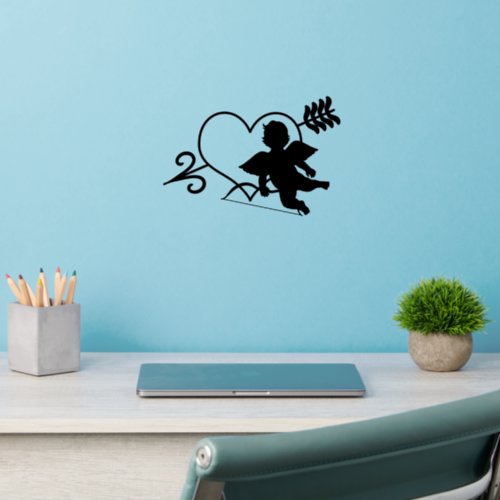 Cupid Bow and Arrow Heart Valentines Decor Wall Decal