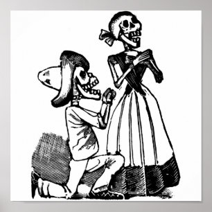 Cupid Calavera, Skeleton Lovers c. 1900s Poster