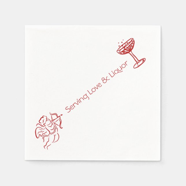 Cupid Cocktail Napkins (Front)