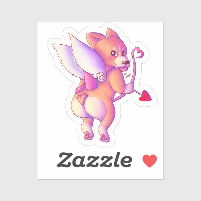 Cupid Corgi Sticker (Sheet)