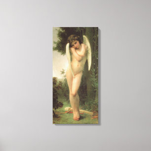 Cupid (Cupidon) Angel Portrait by Bouguereau Canvas Print