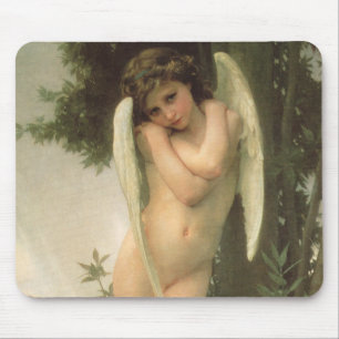 Cupid (Cupidon) Angel Portrait by Bouguereau Mouse Pad