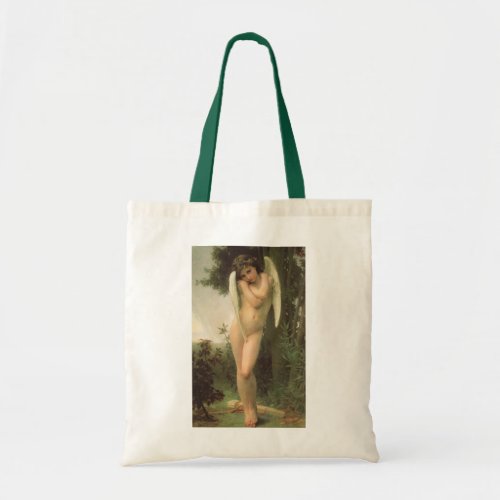 Cupid Cupidon Angel Portrait by Bouguereau Tote Bag