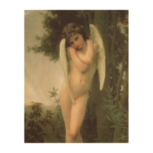 Cupid (Cupidon) Angel Portrait by Bouguereau Wood Wall Decor