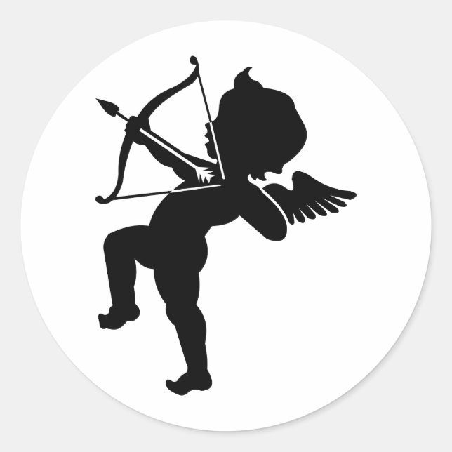 Cupid - Cupids Bow and Arrow of Love Classic Round Sticker (Front)