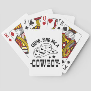 Cupid Find Me A Cowboy Western Poker Cards