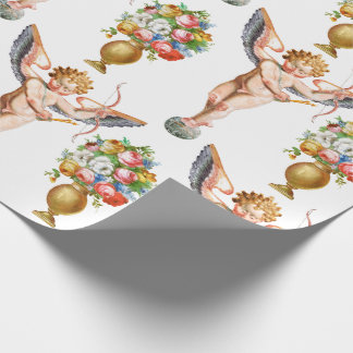 Cupid Floral wrapping paper