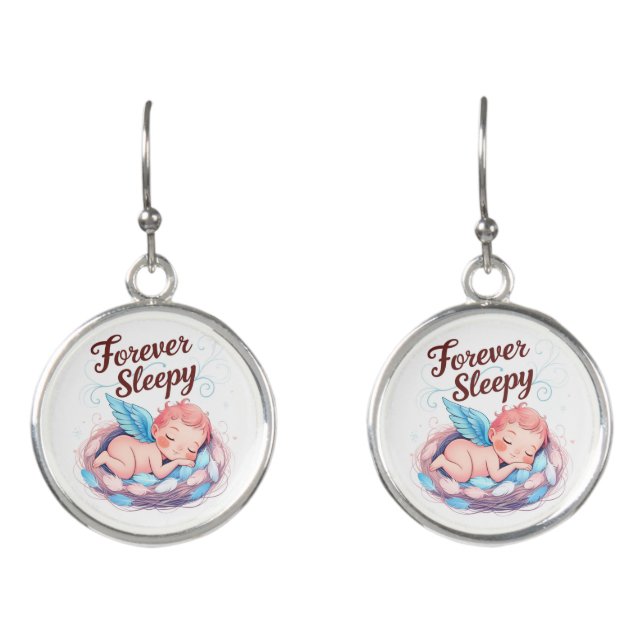 Cupid: Forever Sleepy Earrings (Front)