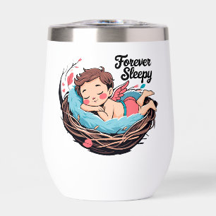 Cupid: Forever Sleepy Thermal Wine Tumbler
