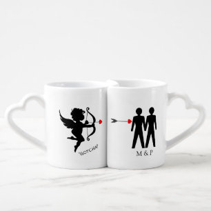 Cupid "Gotcha" Coffee Mug Set
