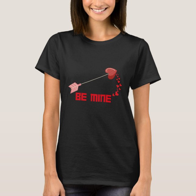Cupid Heart Arrow Be Mine T-Shirt (Front)