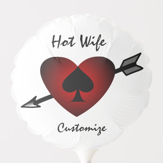 Cupid Heart Black Spade Thunder_Cove Balloon (Front)