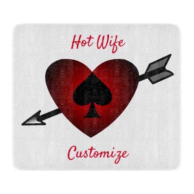 Cupid Heart Black Spade Thunder_Cove Cutting Board (Front)