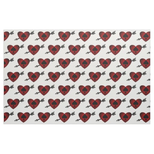 Cupid Heart Black Spade Thunder_Cove Fabric