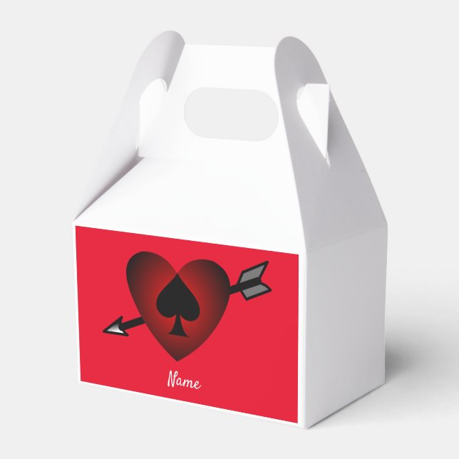 Cupid Heart Black Spade Thunder_Cove Favor Boxes (Front Side)