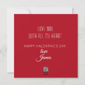 Cupid Heart Shaped Cake Valentine Holiday Card (Back)