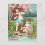 Cupid Heart Tree Pond Postcard