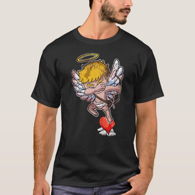 Cupid Heart Valentines Day Cute Boy Men Girl T-Shirt (Front)