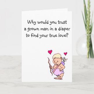 Cupid Humor Valentines Day Holiday Card