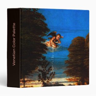 Cupid In Blue Sky Pours a Cascade of White Flowers 3 Ring Binder