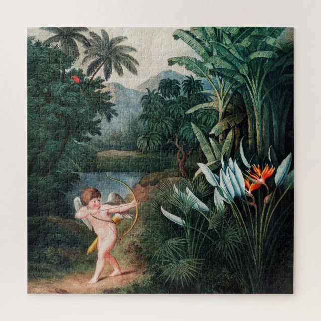 Cupid Inspiring Plants with Love Illustration Art Jigsaw Puzzle (Vertical)