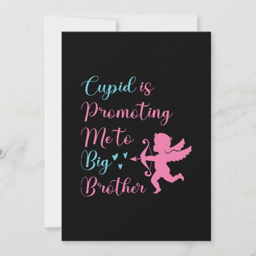 Cupid Is Promoting Me To Big Brother Valentine Holiday Card
