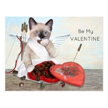 Cupid Kitten Postcard