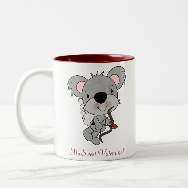 Cupid Koala Valentine Mug (Left)