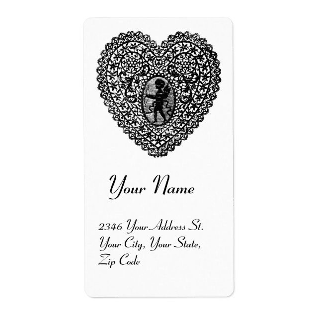 CUPID LACE HEART LABEL (Front)