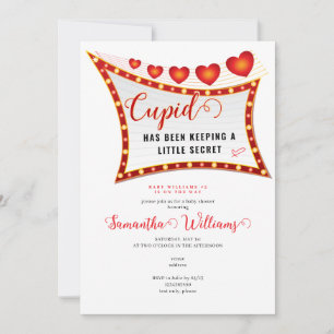 Cupid Little Secret Valentine February Baby Shower Invitation
