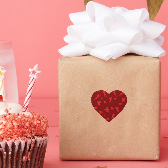 Cupid Love Heart Sticker (Party)