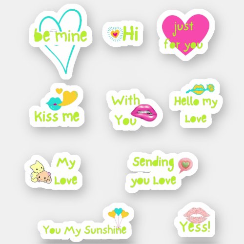 Cupid Love mini Quote on Valentines day Sticker