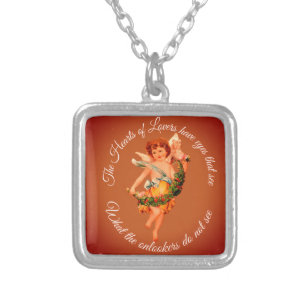 CUPID LOVE QUOTE NECKLACE ROMANTIC ANGEL JEWELRY