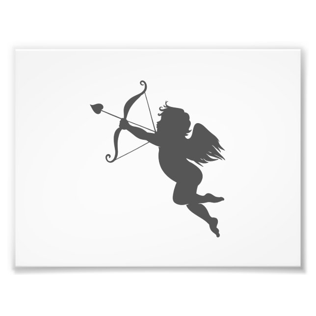 Cupid love silhouette photo print (Front)